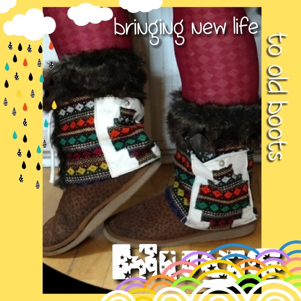 Hugs Boot Covers South American multi/  drk fur